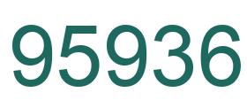 Number 95936 green image