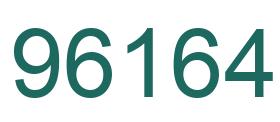 Number 96164 green image