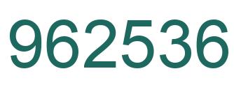 Número 962536 imagen verde