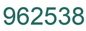Número 962538 imagen verde