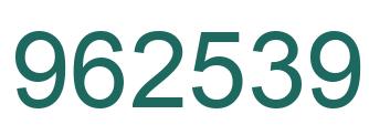 Número 962539 imagen verde