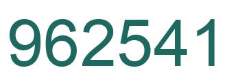 Número 962541 imagen verde