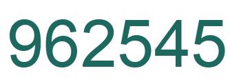 Número 962545 imagen verde