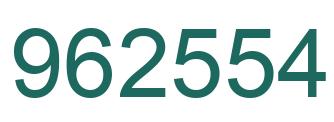 Número 962554 imagen verde