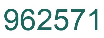 Number 962571 green image