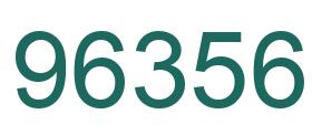 Number 96356 green image
