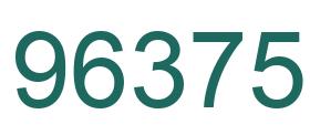Número 96375 imagen verde