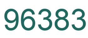 Number 96383 green image