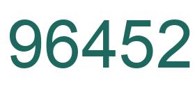 Number 96452 green image