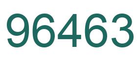 Number 96463 green image