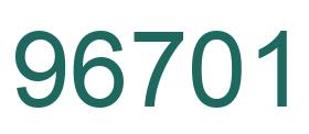 Número 96701 imagen verde