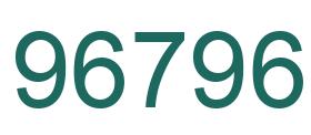 Number 96796 green image