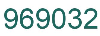 Number 969032 green image