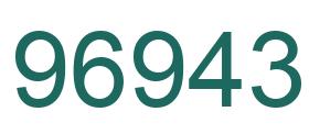 Number 96943 green image