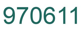 Número 970611 imagen verde
