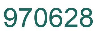 Number 970628 green image