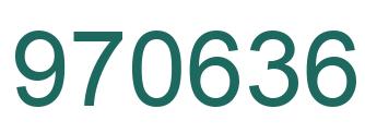 Number 970636 green image