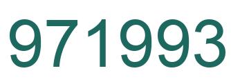 Number 971993 green image