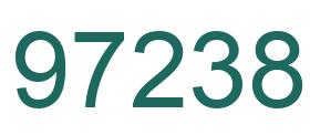 Number 97238 green image