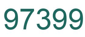 Number 97399 green image