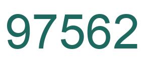 Number 97562 green image