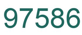 Number 97586 green image