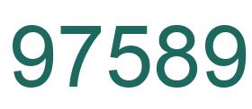 Number 97589 green image