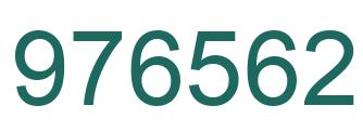 Number 976562 green image