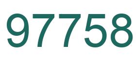 Number 97758 green image