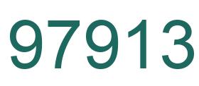 Number 97913 green image