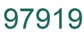 Number 97919 green image