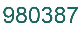 Number 980387 green image