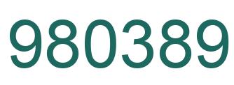 Number 980389 green image