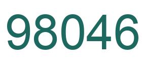 Number 98046 green image