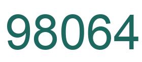 Number 98064 green image