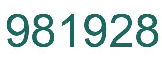 Number 981928 green image