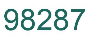 Number 98287 green image