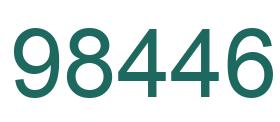 Number 98446 green image