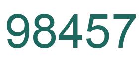Número 98457 imagen verde