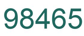 Número 98465 imagen verde