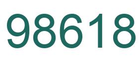 Number 98618 green image