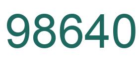 Número 98640 imagen verde