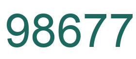 Number 98677 green image