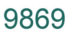 Número 9869 imagen verde