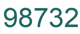 Número 98732 imagen verde