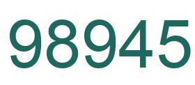 Number 98945 green image