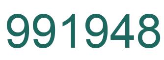 Number 991948 green image