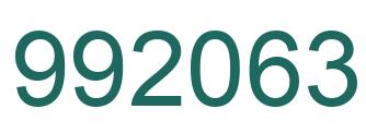 Number 992063 green image