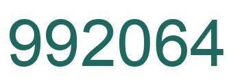 Number 992064 green image