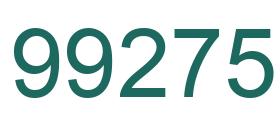 Number 99275 green image
